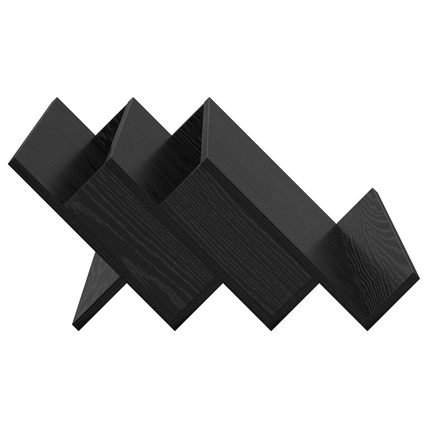 Magazine Rack Black Oak 65 x 53 x 28.5 cm Engineered Wood