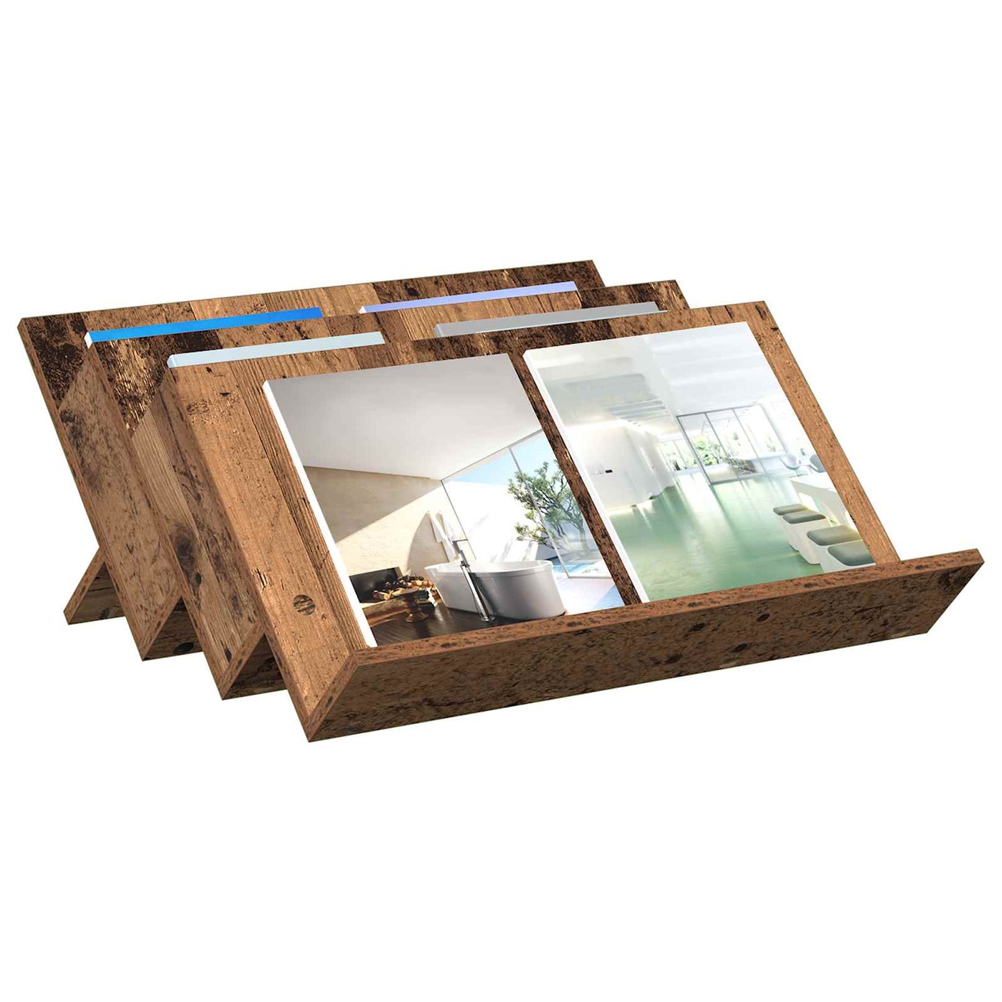 Magazine Rack Old Wood 65 x 53 x 28.5 cm Engineered Wood