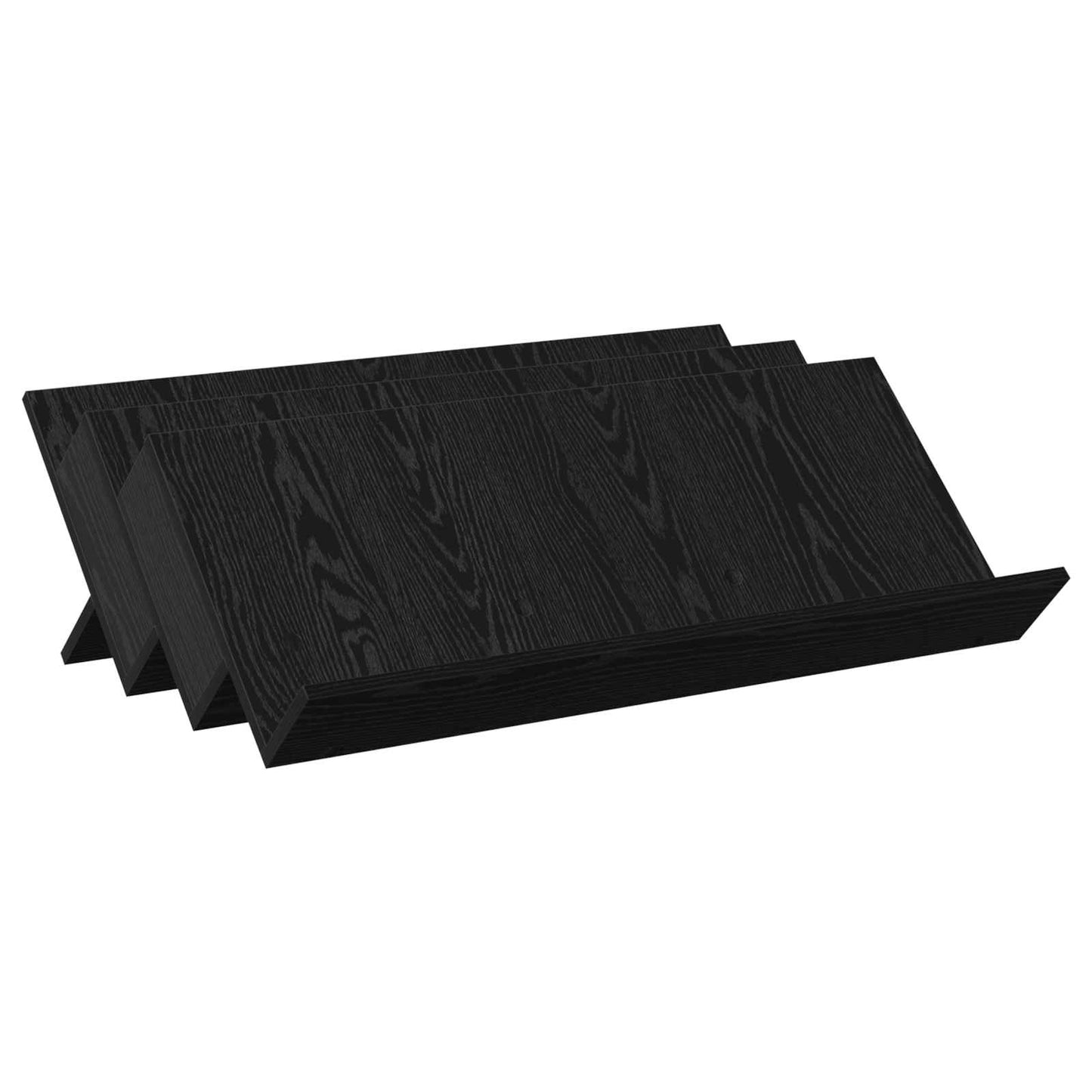 Magazine Rack Black Oak 90 x 53 x 28.5 cm Engineered Wood