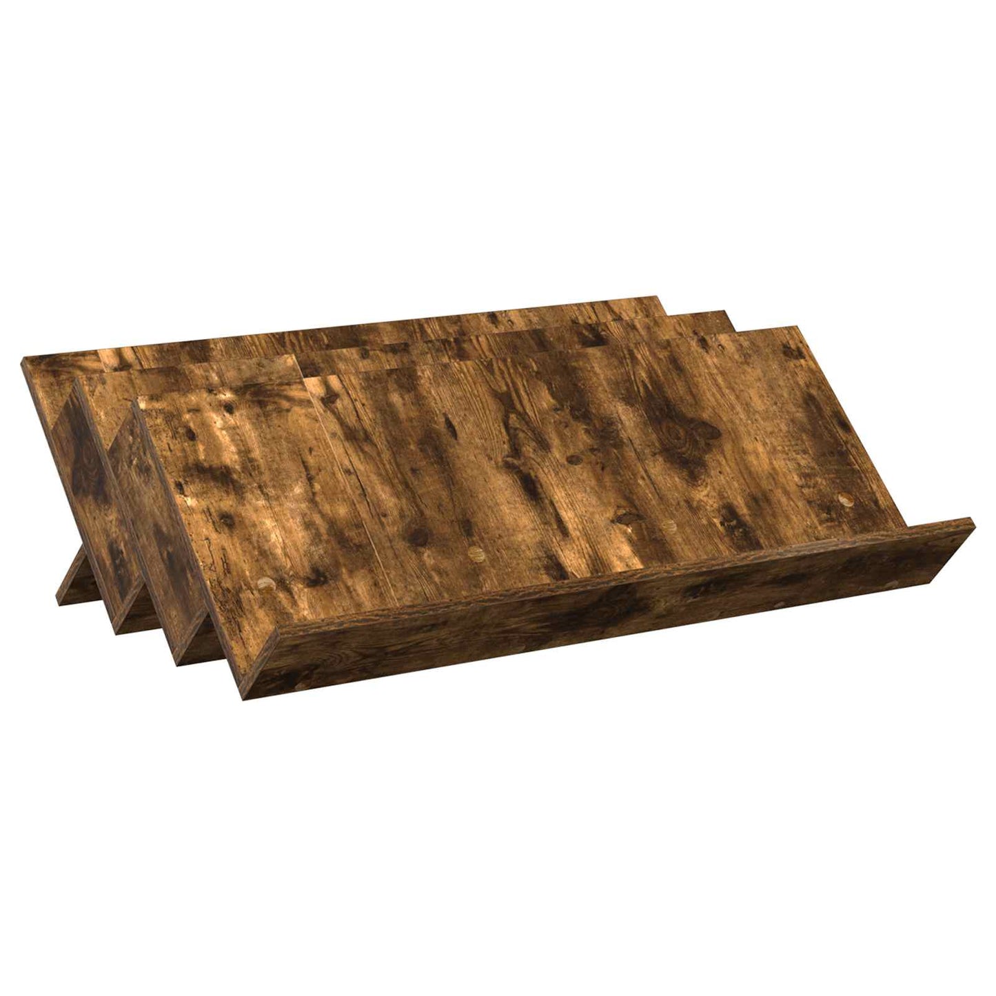 Magazine Rack Smoked Oak 90 x 53 x 28.5 cm Engineered Wood