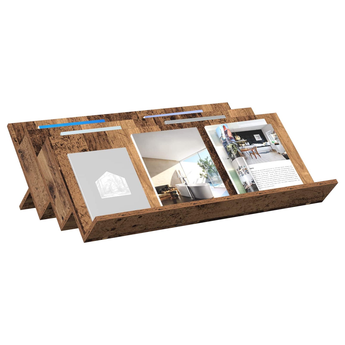 Magazine Rack Old Wood 90 x 53 x 28.5 cm Engineered Wood