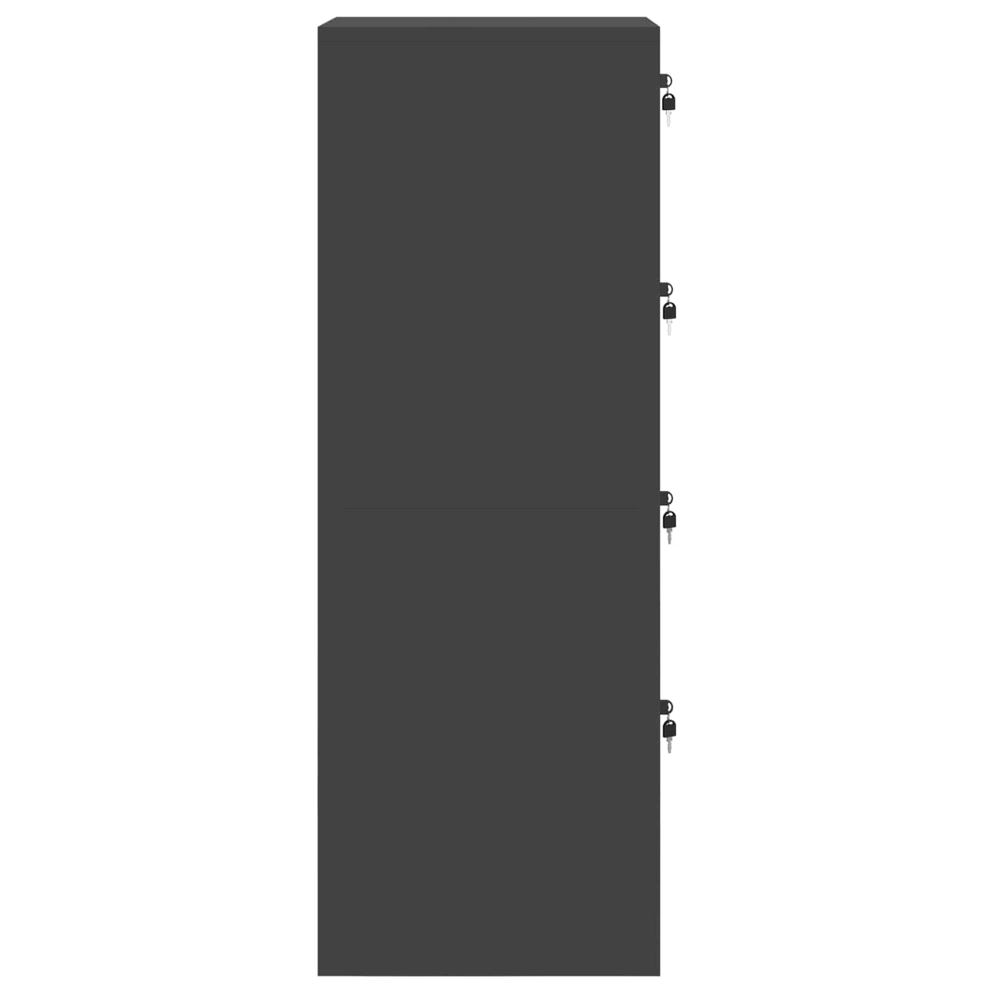 File Cabinet 2 pcs Black 44 x 50 x 139 cm Cold-Rolled Steel