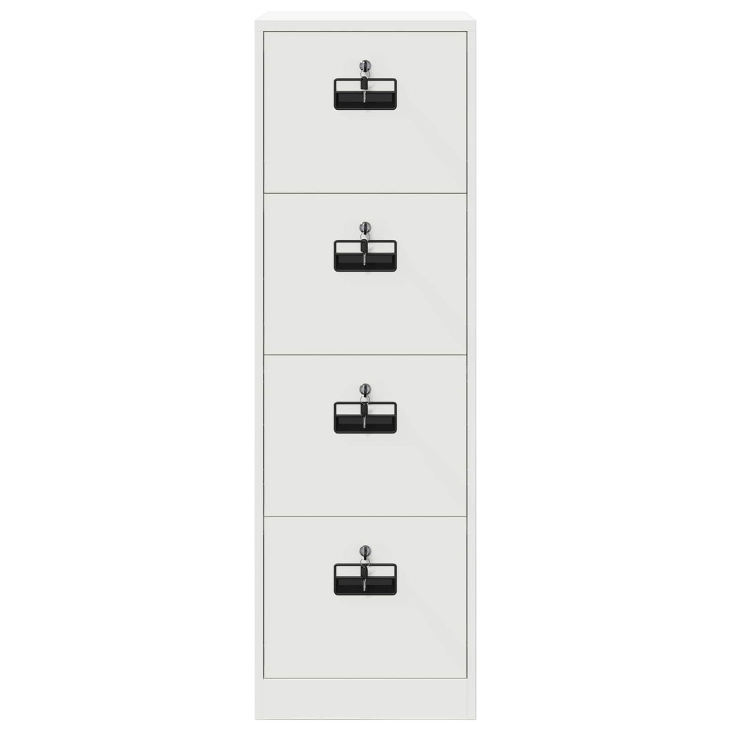 File Cabinet 2 pcs White 44 x 50 x 139 cm Cold-Rolled Steel