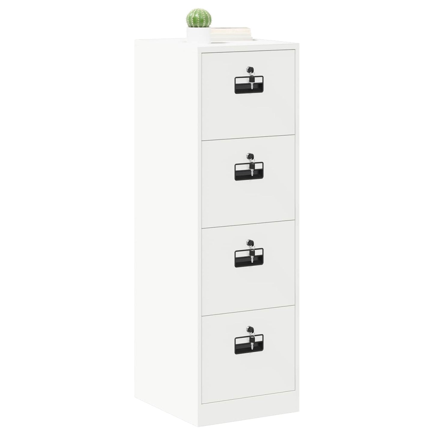 File Cabinet 2 pcs White 44 x 50 x 139 cm Cold-Rolled Steel
