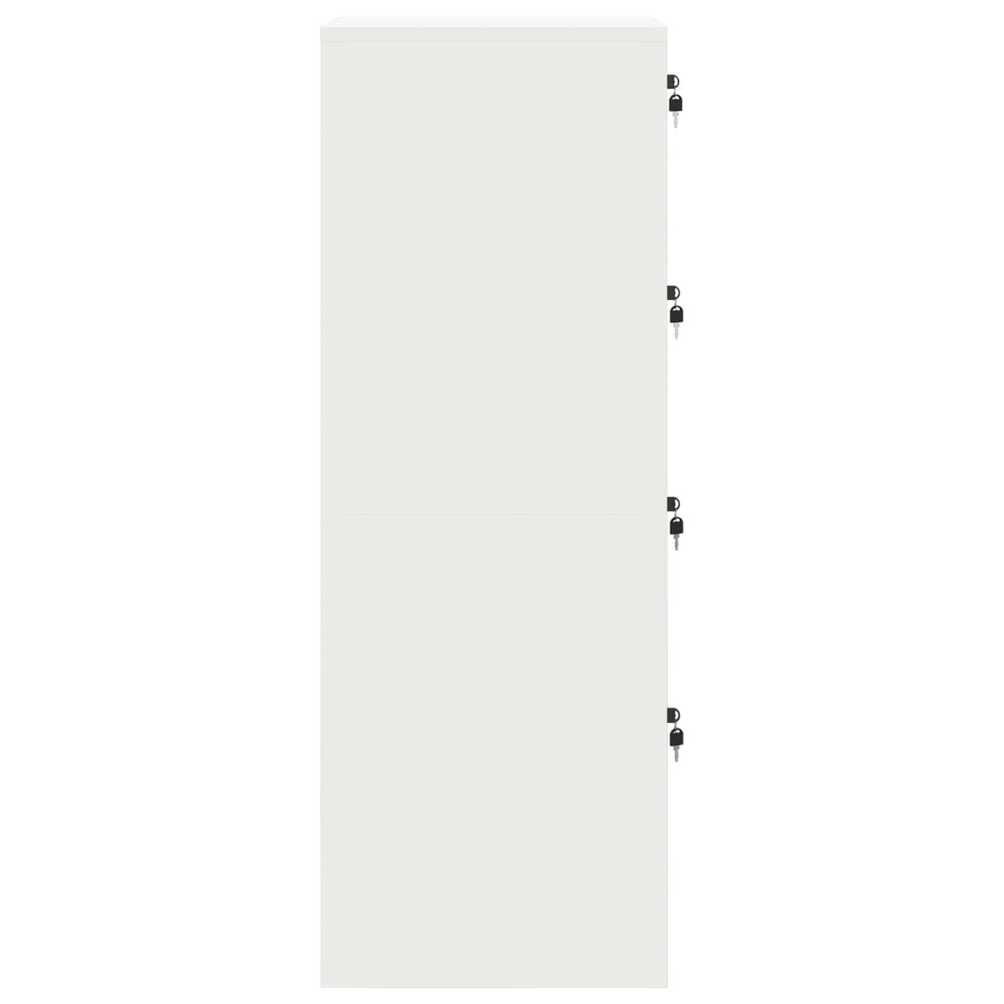 File Cabinet 2 pcs White 44 x 50 x 139 cm Cold-Rolled Steel