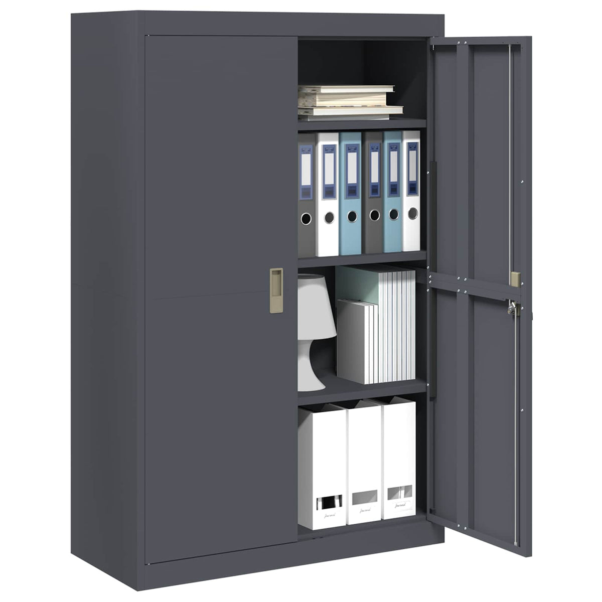 Storage Cabinet Anthracite 90 x 40 x 140 cm Steel