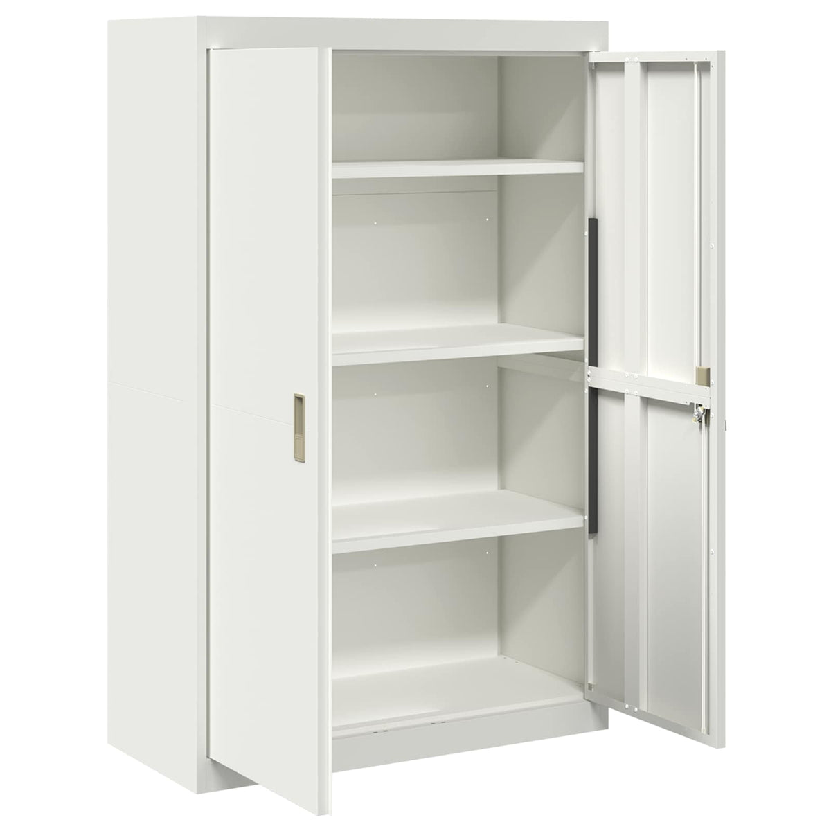 Storage Cabinet White 90 x 40 x 140 cm Steel