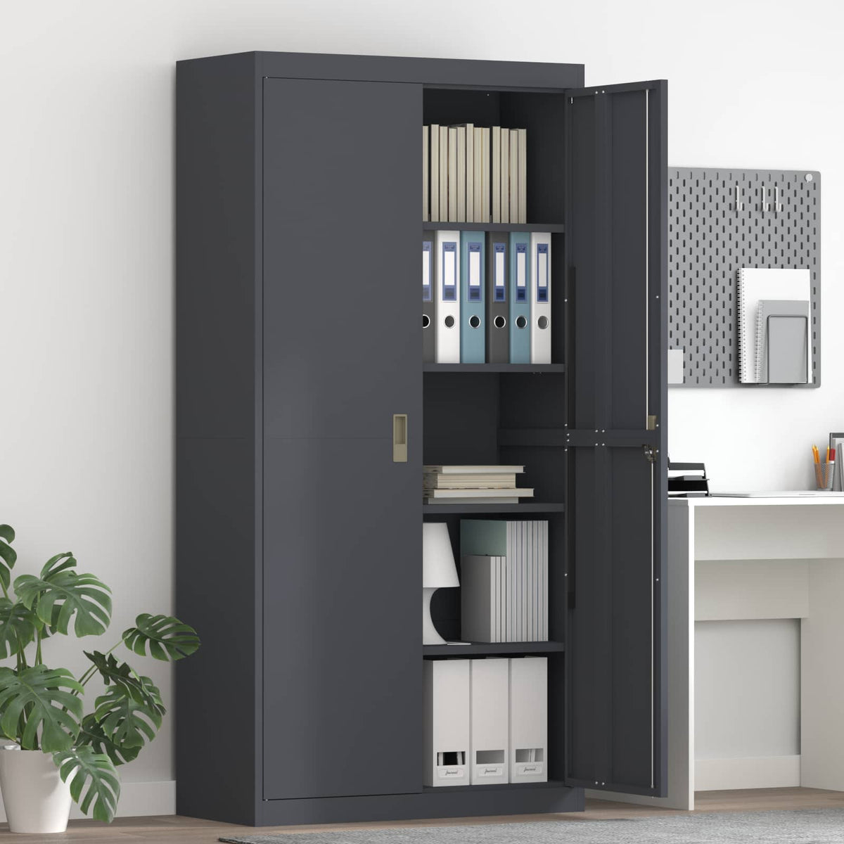 Storage Cabinet Anthracite 90 x 40 x 180 cm Steel