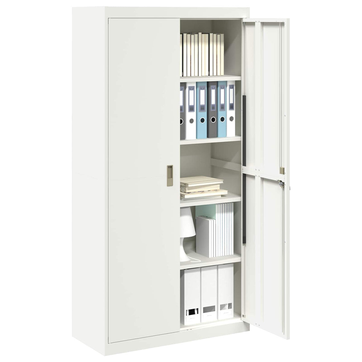 Storage Cabinet White 90 x 40 x 180 cm Steel