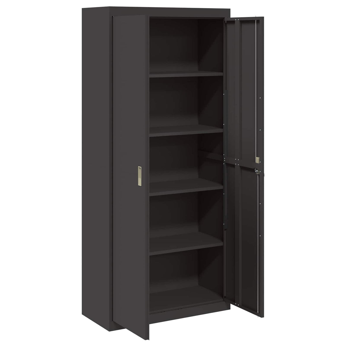 Storage Cabinet Black 90 x 40 x 200 cm Steel
