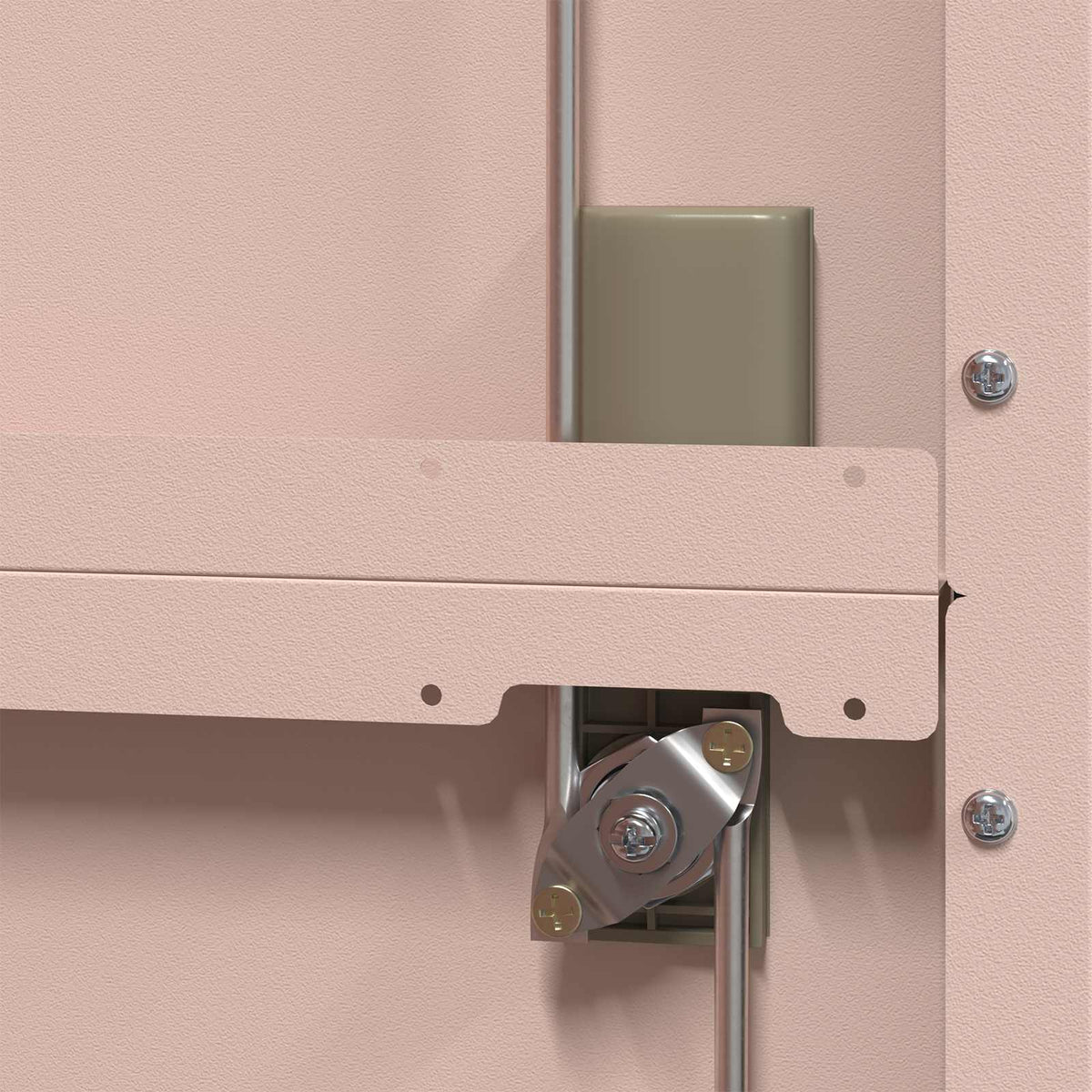 Storage Cabinet Pink 90 x 40 x 200 cm Steel
