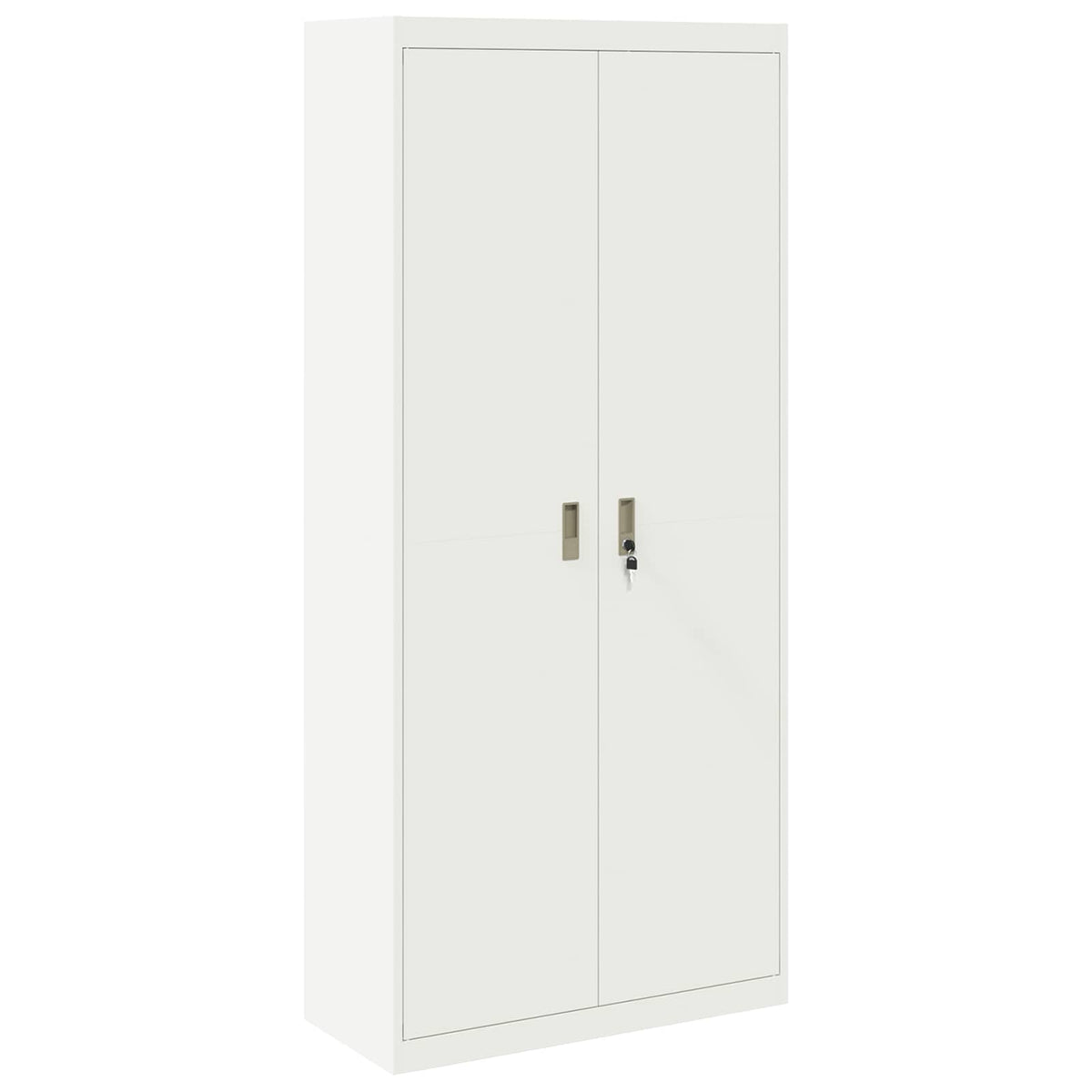 Storage Cabinet White 90 x 40 x 200 cm Steel