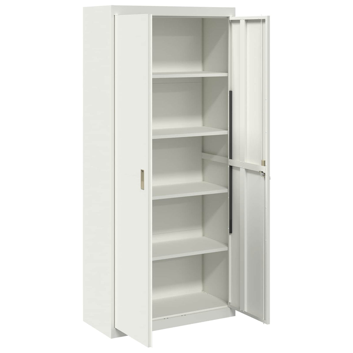Storage Cabinet White 90 x 40 x 200 cm Steel