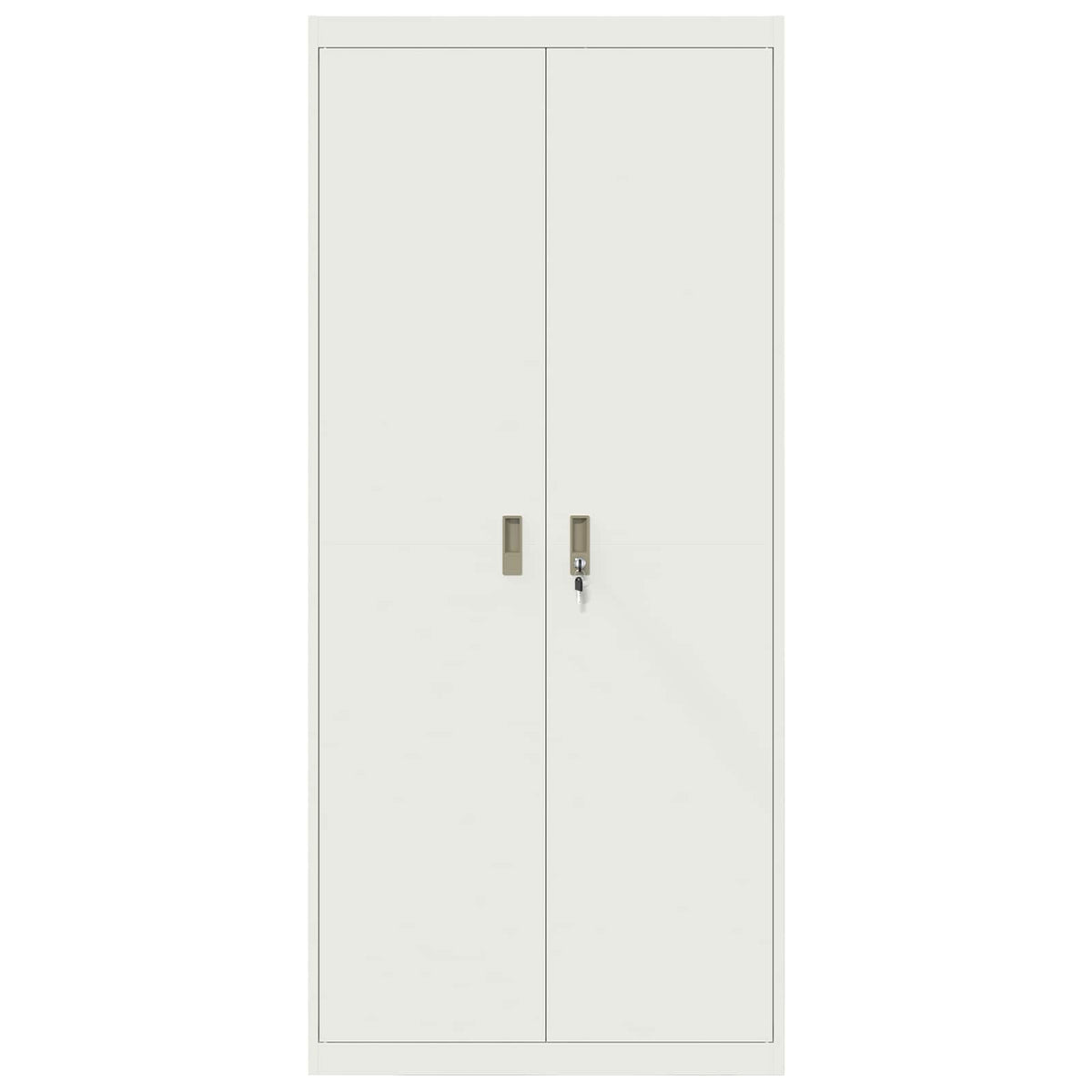 Storage Cabinet White 90 x 40 x 200 cm Steel