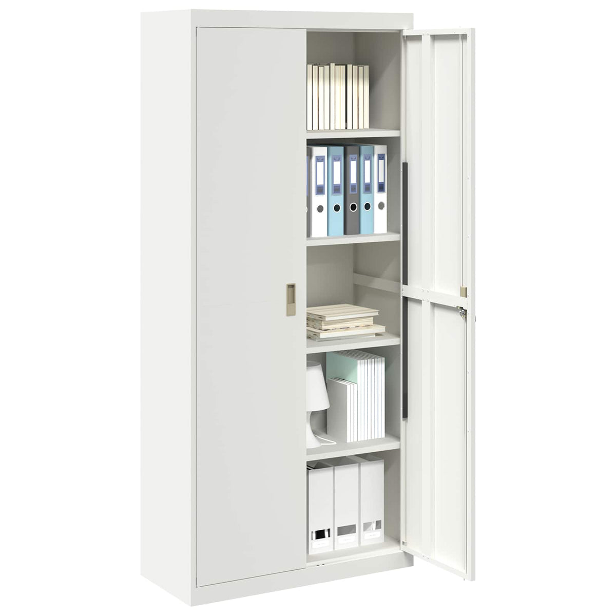 Storage Cabinet White 90 x 40 x 200 cm Steel