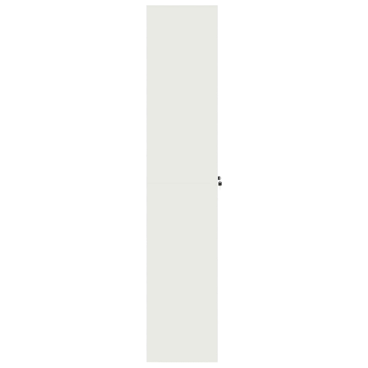 Storage Cabinet White 90 x 40 x 200 cm Steel