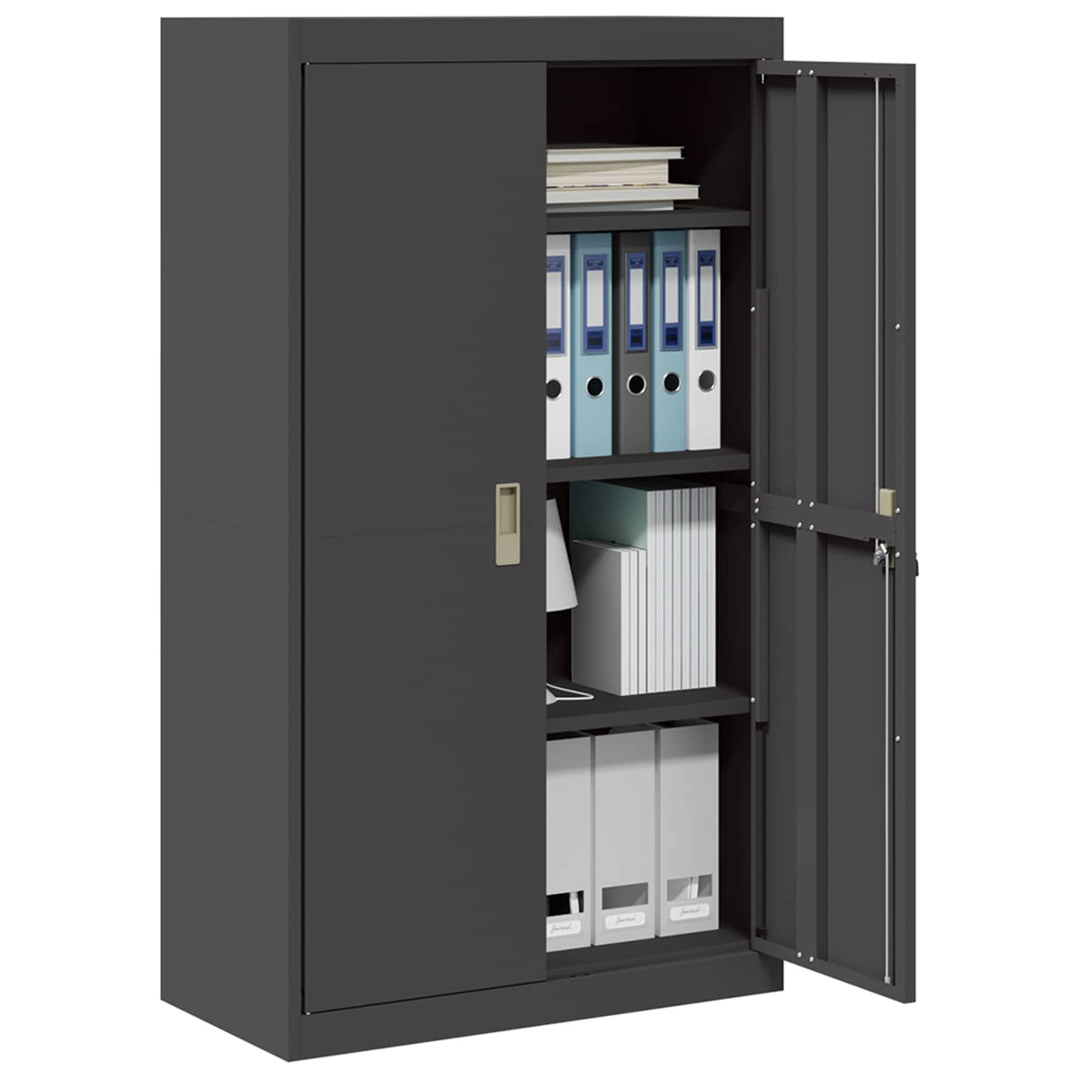Storage Cabinet Black 80 x 40 x140 cm Steel