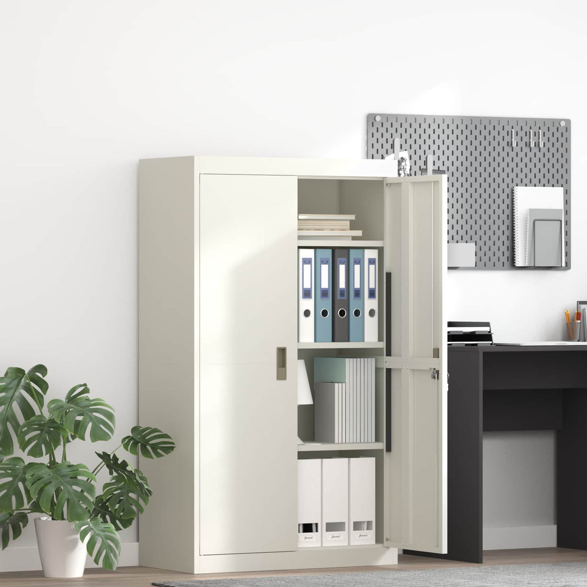 Storage Cabinet White 80 x 40 x140 cm Steel