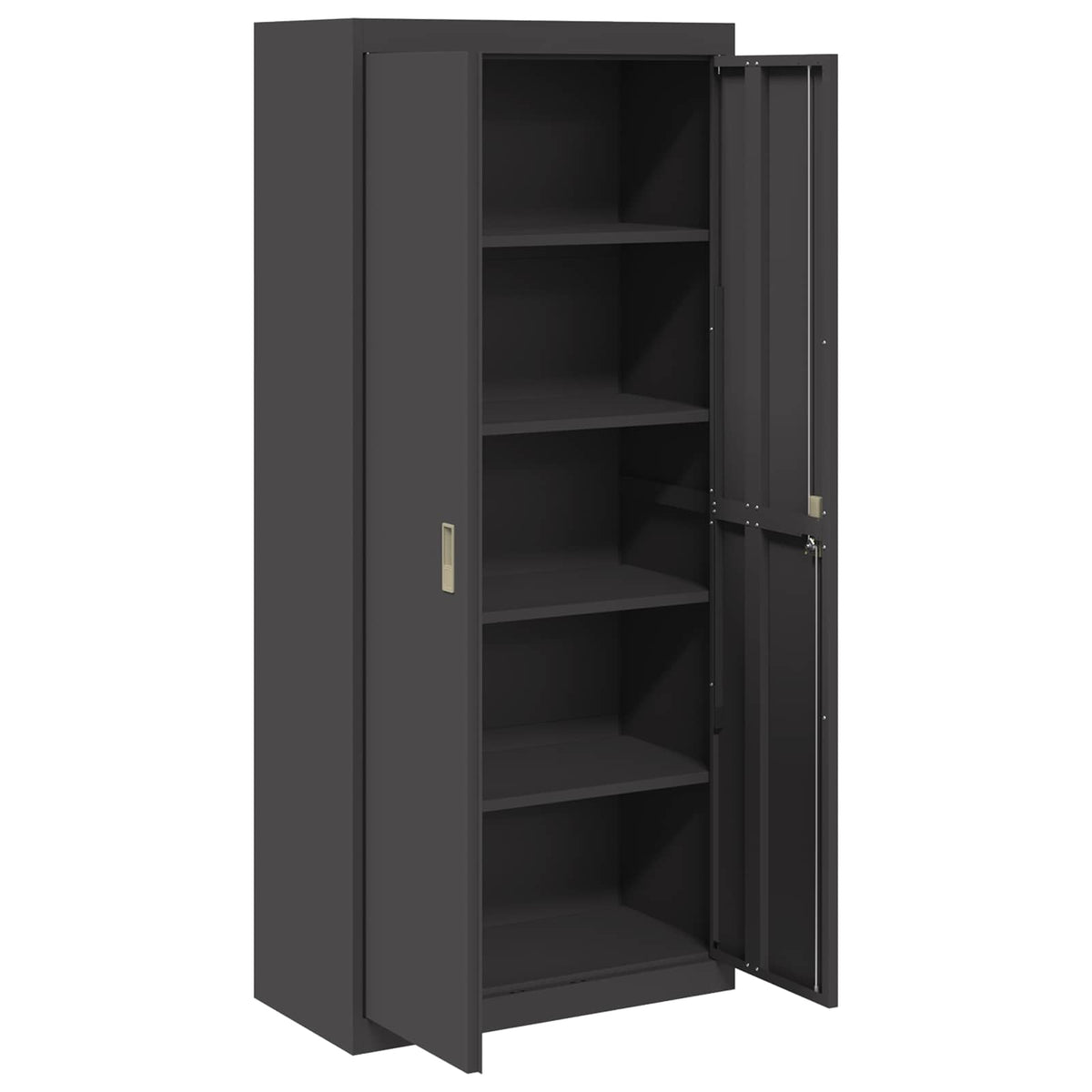 Storage Cabinet Black 80 x 40 x180 cm Steel