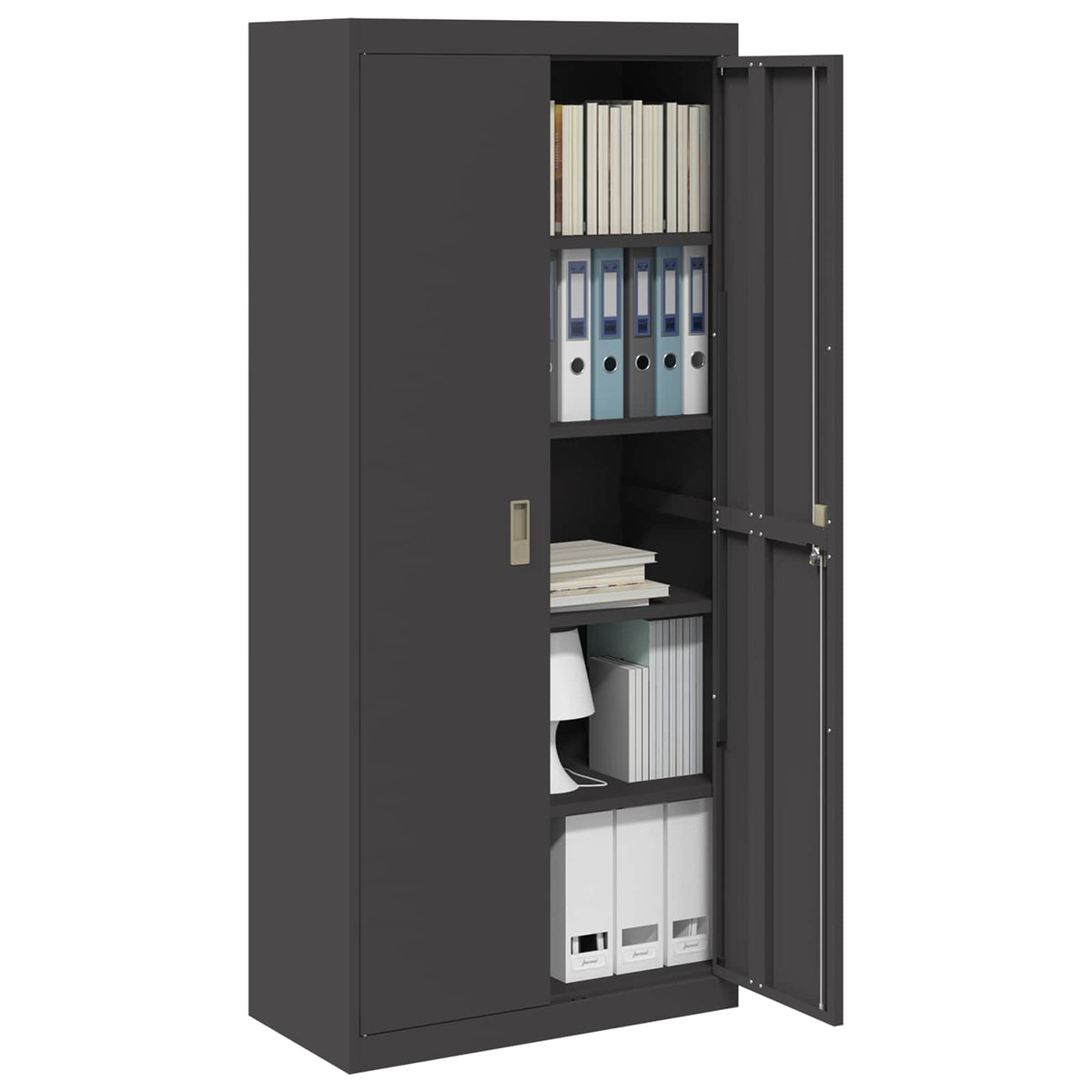 Storage Cabinet Black 80 x 40 x180 cm Steel
