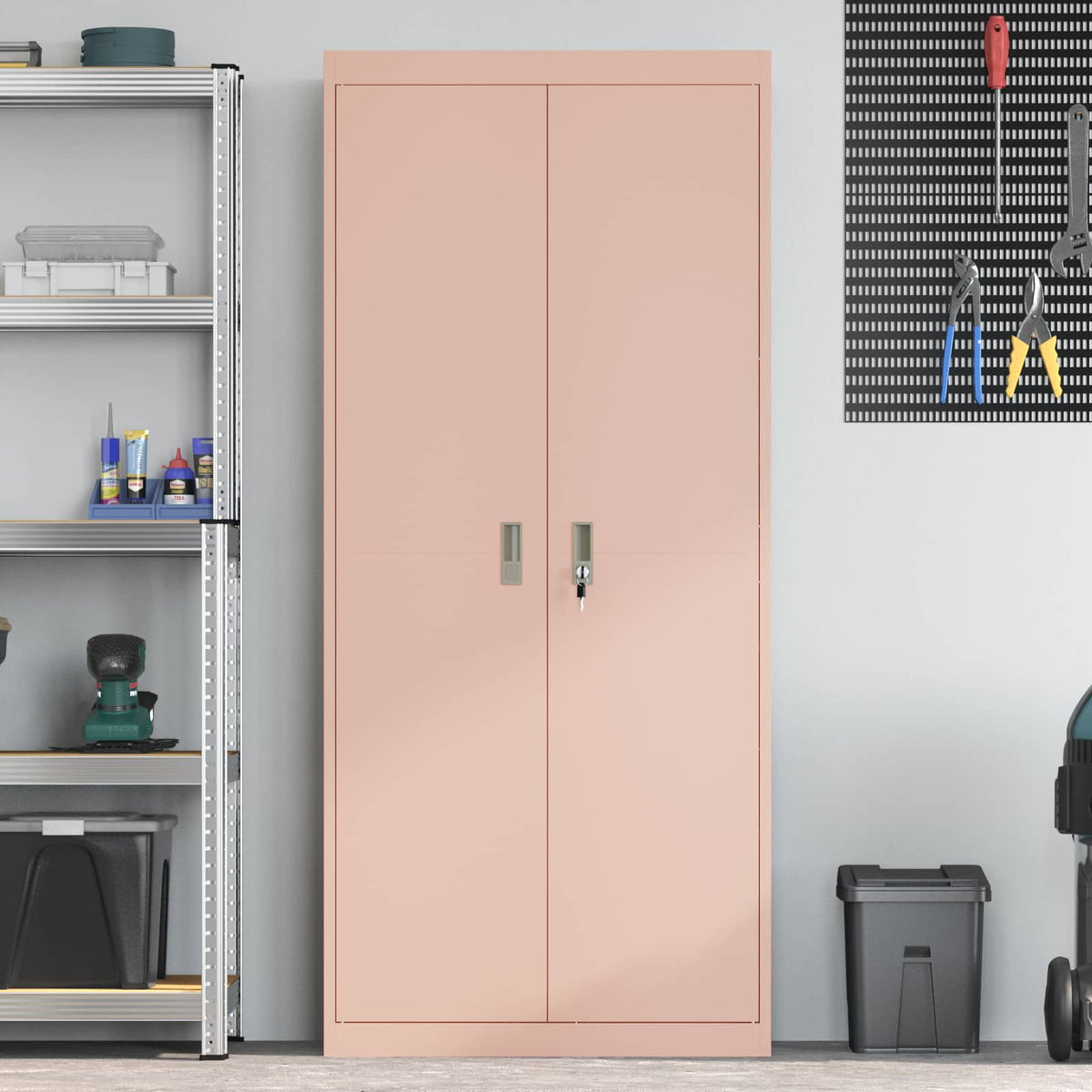 Storage Cabinet Pink 80 x 40 x180 cm Steel