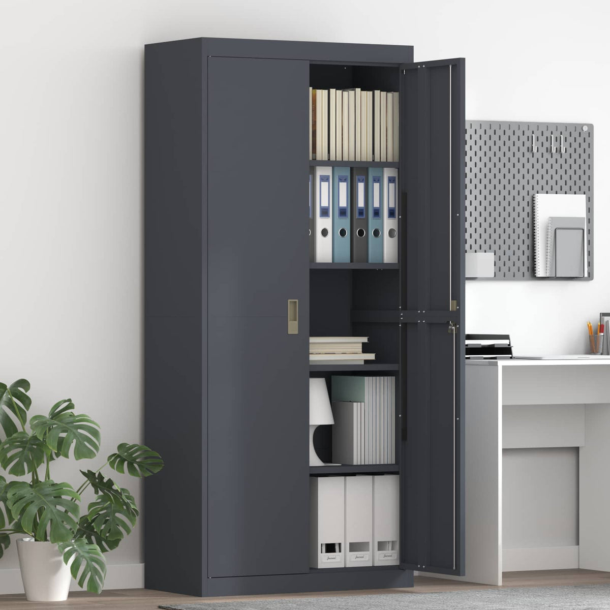 Storage Cabinet Anthracite 80 x 40 x180 cm Steel
