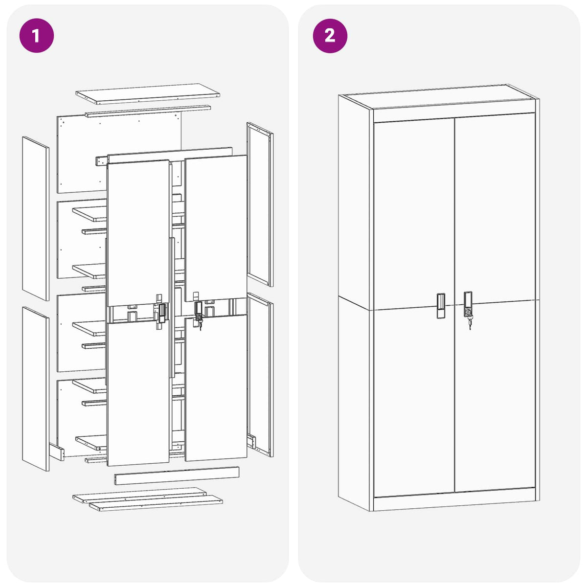 Storage Cabinet Mustard Yellow 80 x 40 x180 cm Steel
