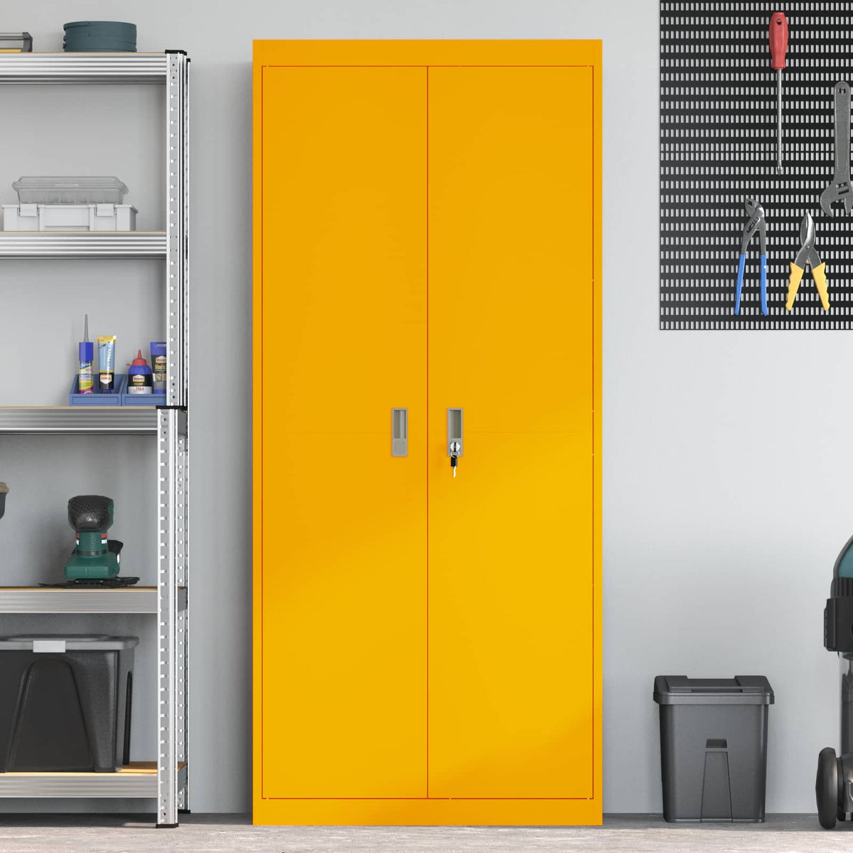 Storage Cabinet Mustard Yellow 80 x 40 x180 cm Steel