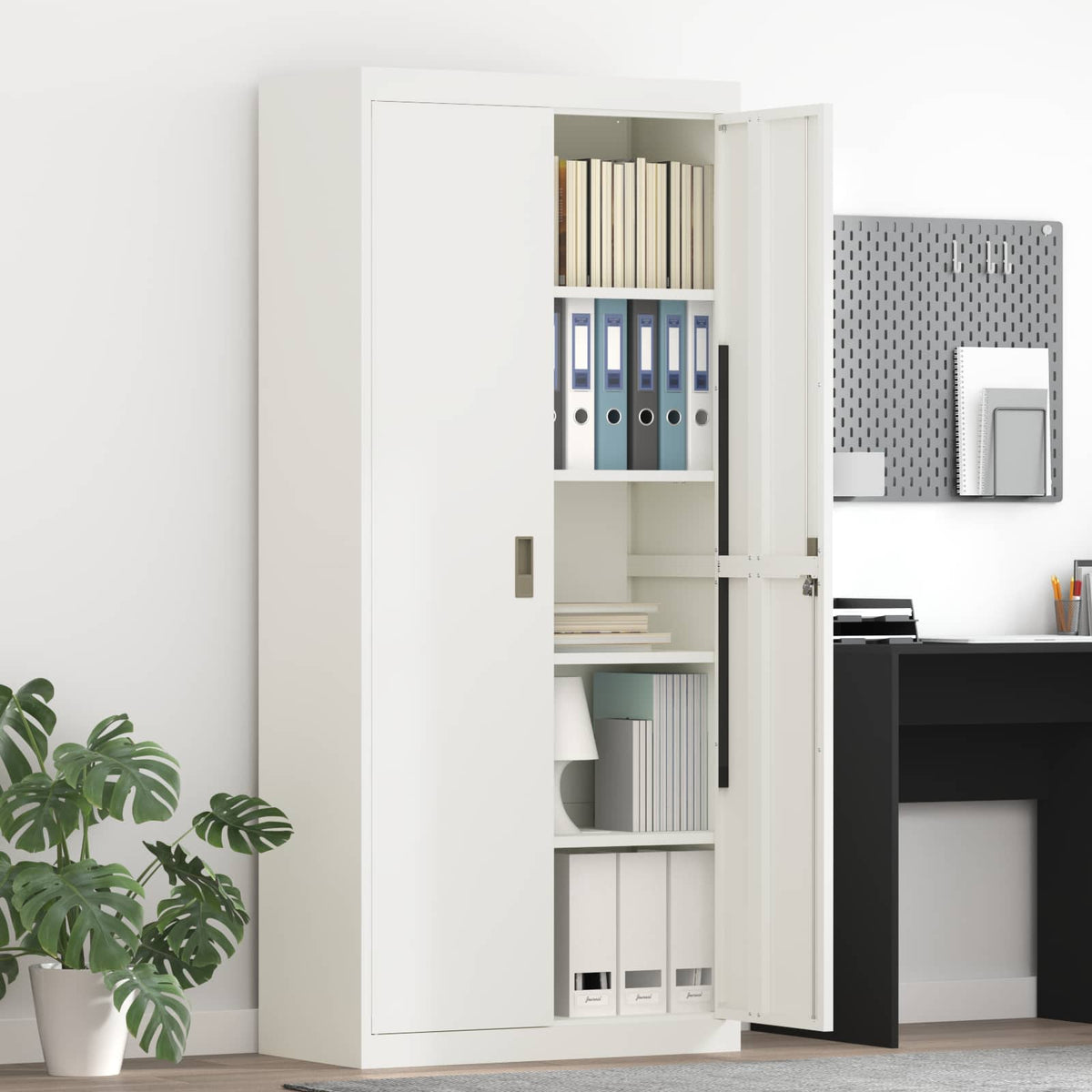 Storage Cabinet White 80 x 40 x180 cm Steel
