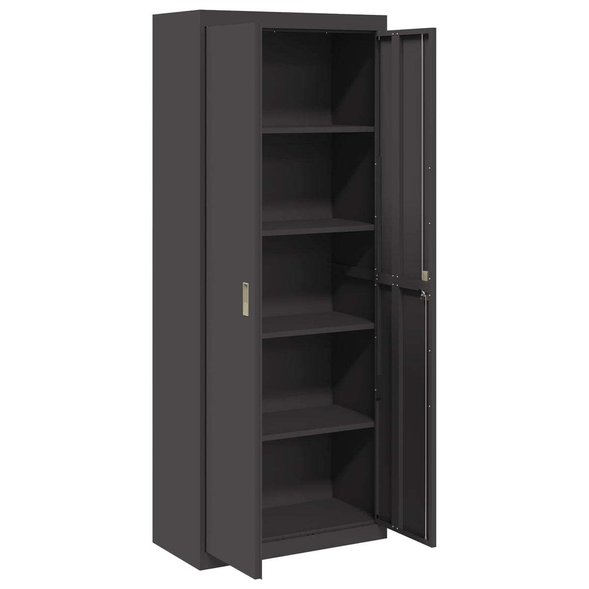 Storage Cabinet Black 80 x 40 x200 cm Steel