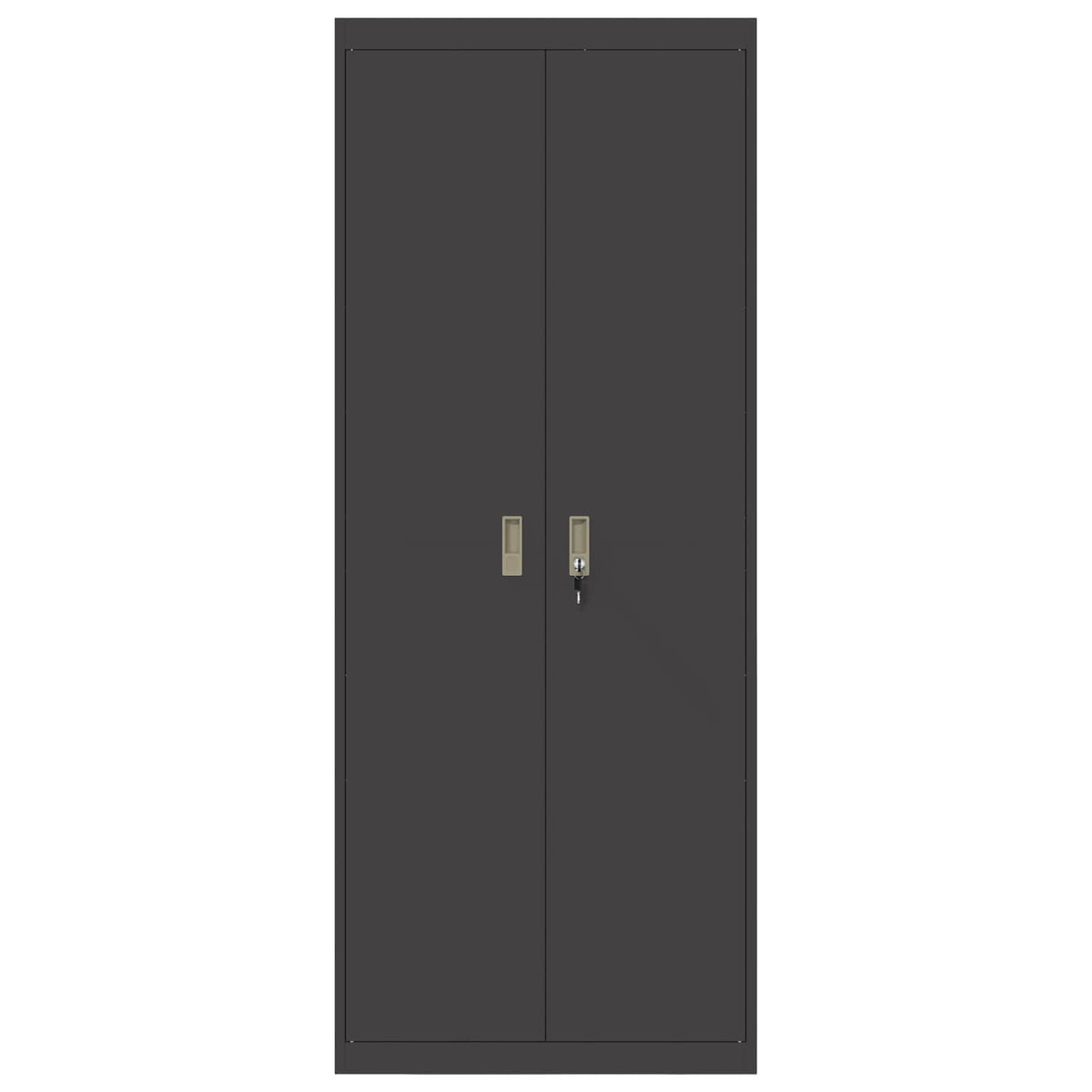 Storage Cabinet Black 80 x 40 x200 cm Steel