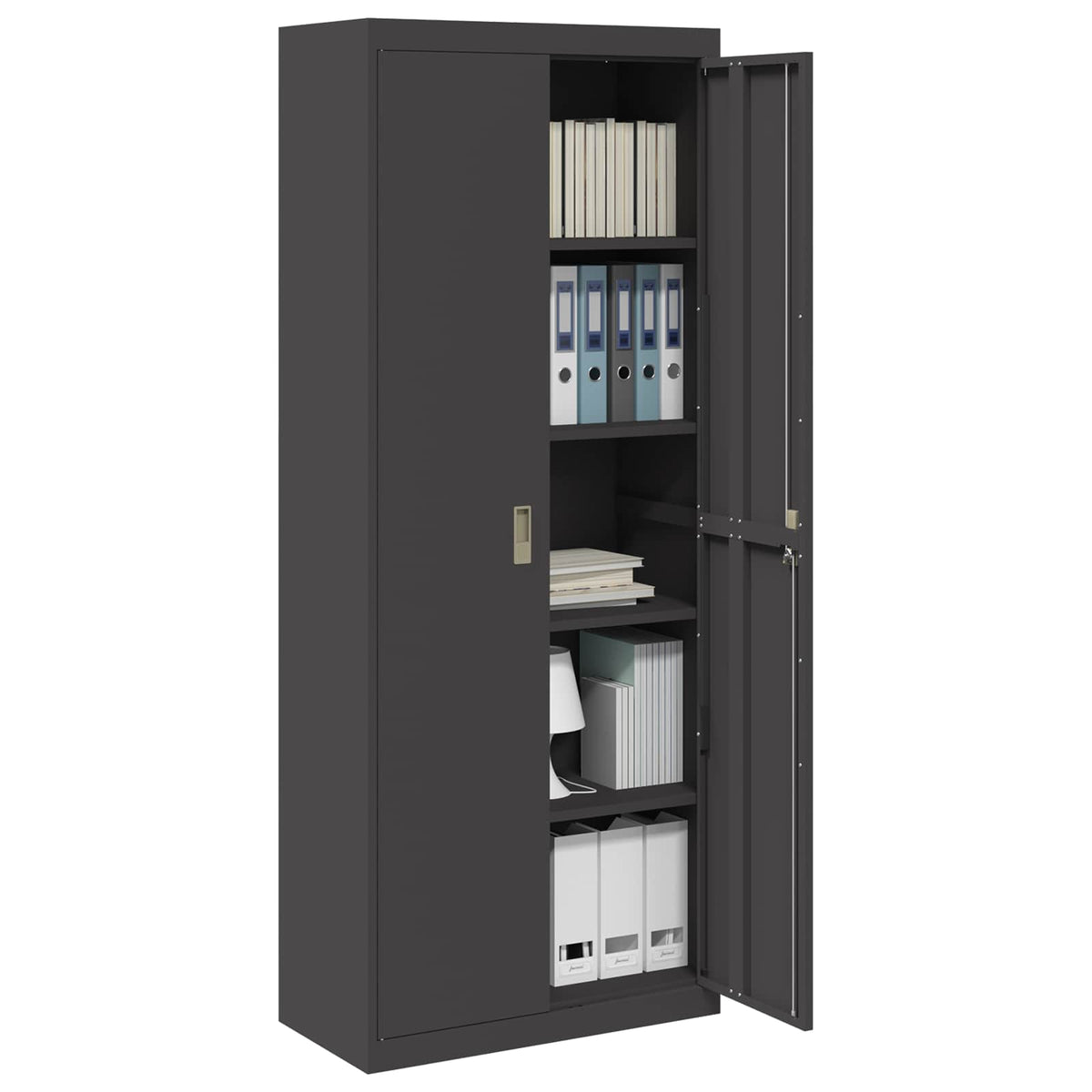 Storage Cabinet Black 80 x 40 x200 cm Steel