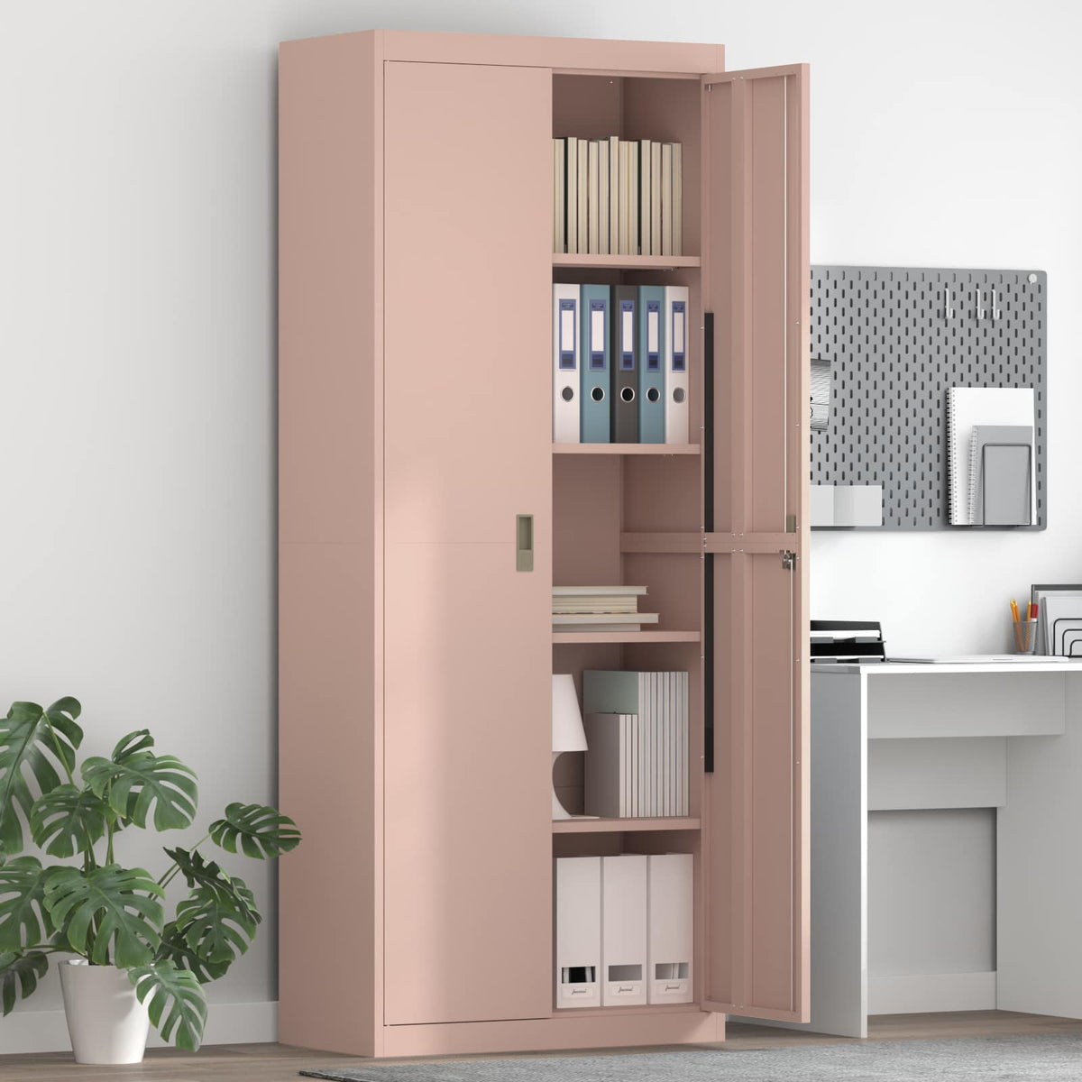 Storage Cabinet Pink 80 x 40 x200 cm Steel