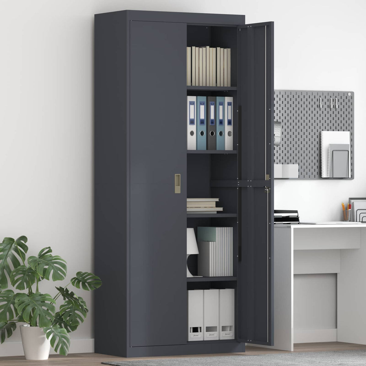 Storage Cabinet Anthracite 80 x 40 x200 cm Steel