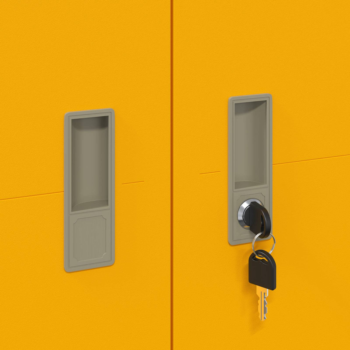 Storage Cabinet Mustard Yellow 80 x 40 x200 cm Steel