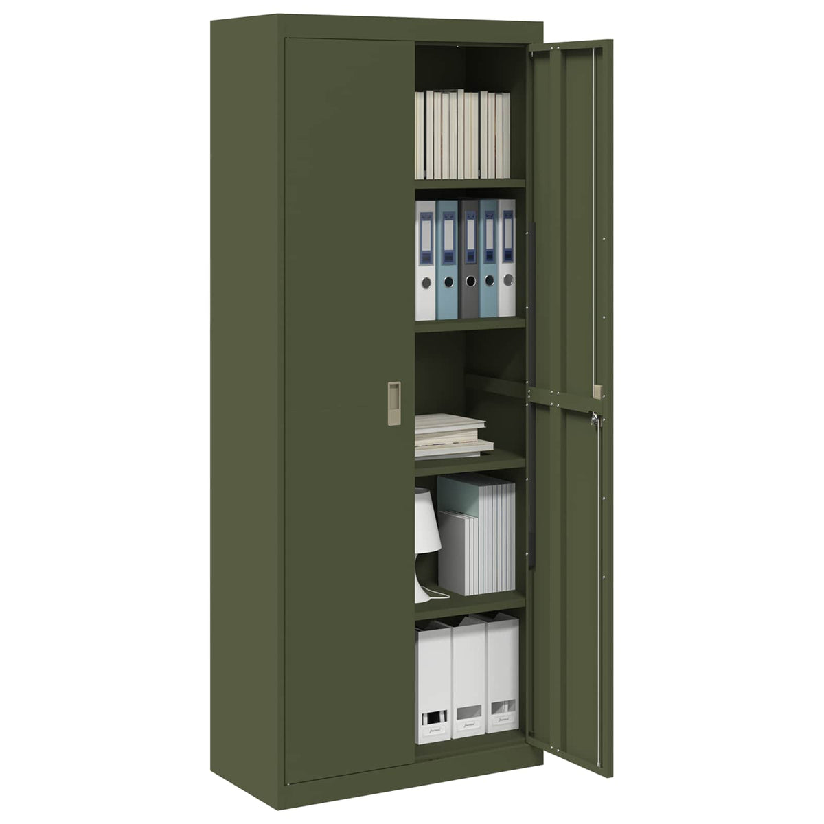Storage Cabinet Olive Green 80 x 40 x200 cm Steel