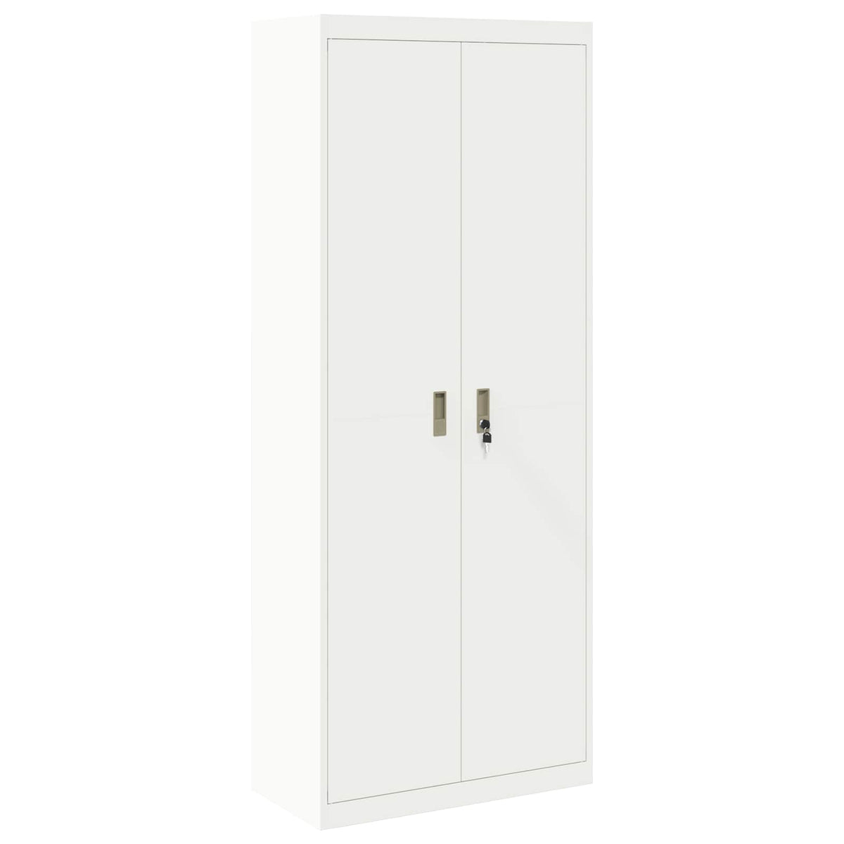 Storage Cabinet White 80 x 40 x200 cm Steel