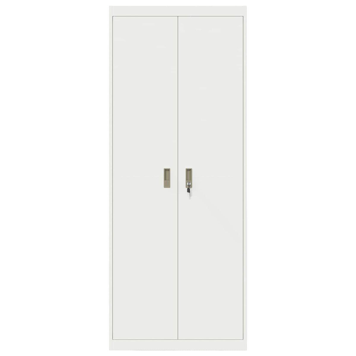Storage Cabinet White 80 x 40 x200 cm Steel