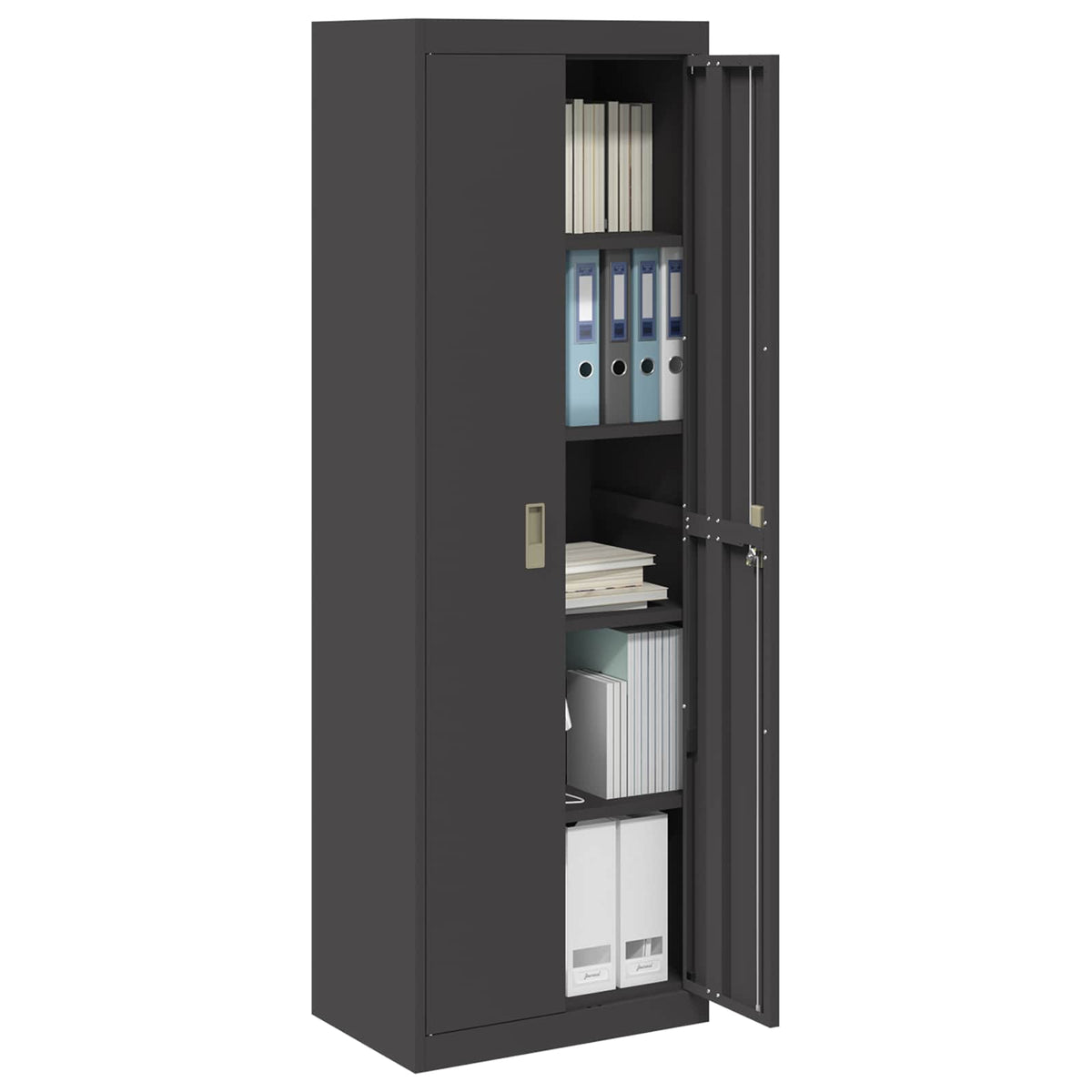 Storage Cabinet Black 60 x 40 x180 cm Steel