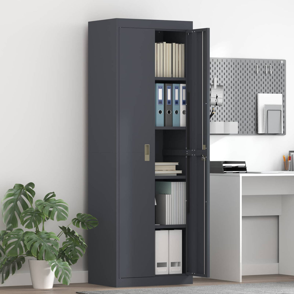 Storage Cabinet Anthracite 60 x 40 x180 cm Steel