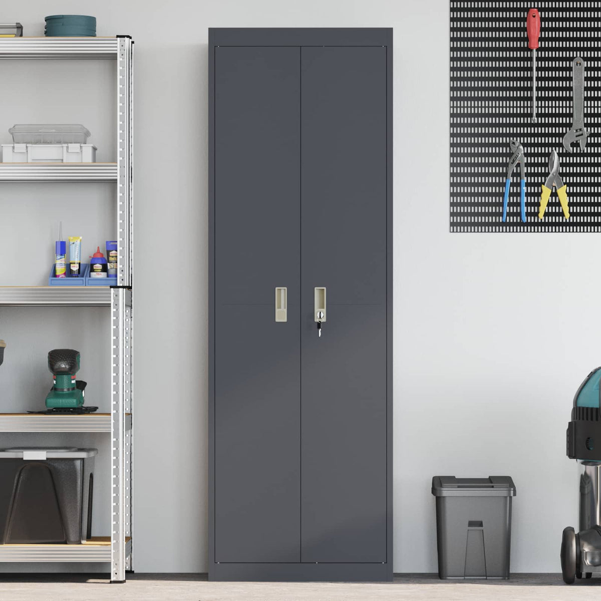 Storage Cabinet Anthracite 60 x 40 x180 cm Steel