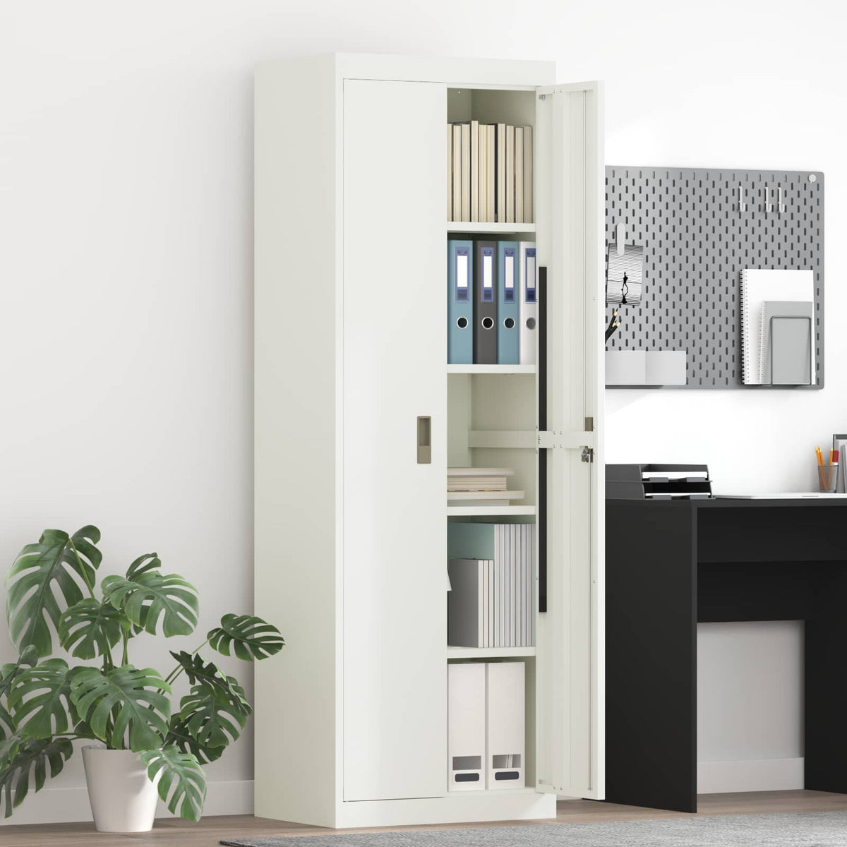 Storage Cabinet White 60 x 40 x180 cm Steel