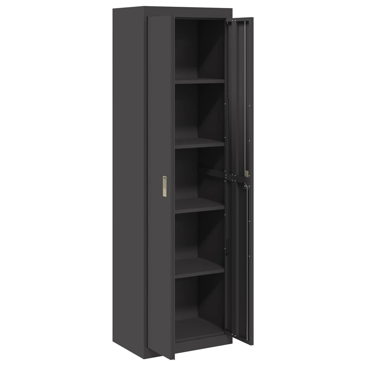 Storage Cabinet Black 60 x 40 x200 cm Steel