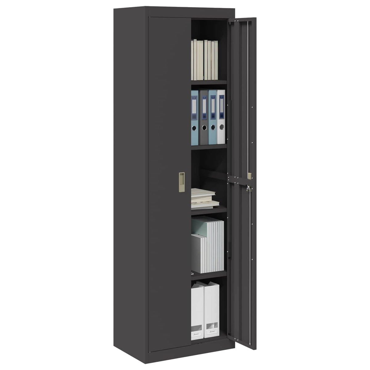 Storage Cabinet Black 60 x 40 x200 cm Steel