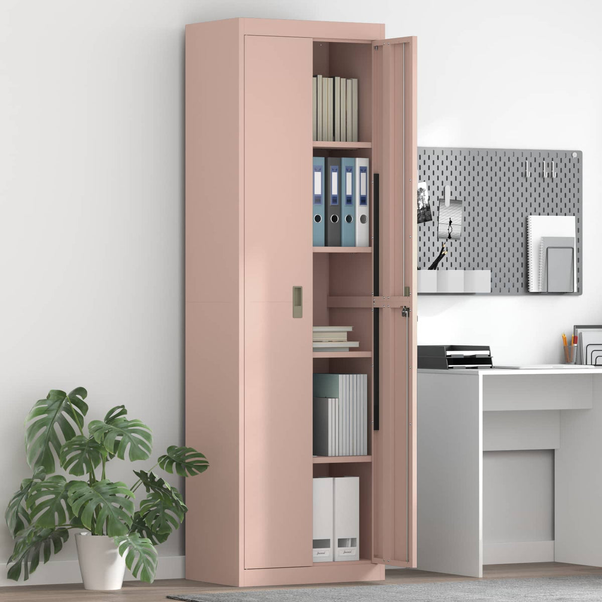 Storage Cabinet Pink 60 x 40 x200 cm Steel