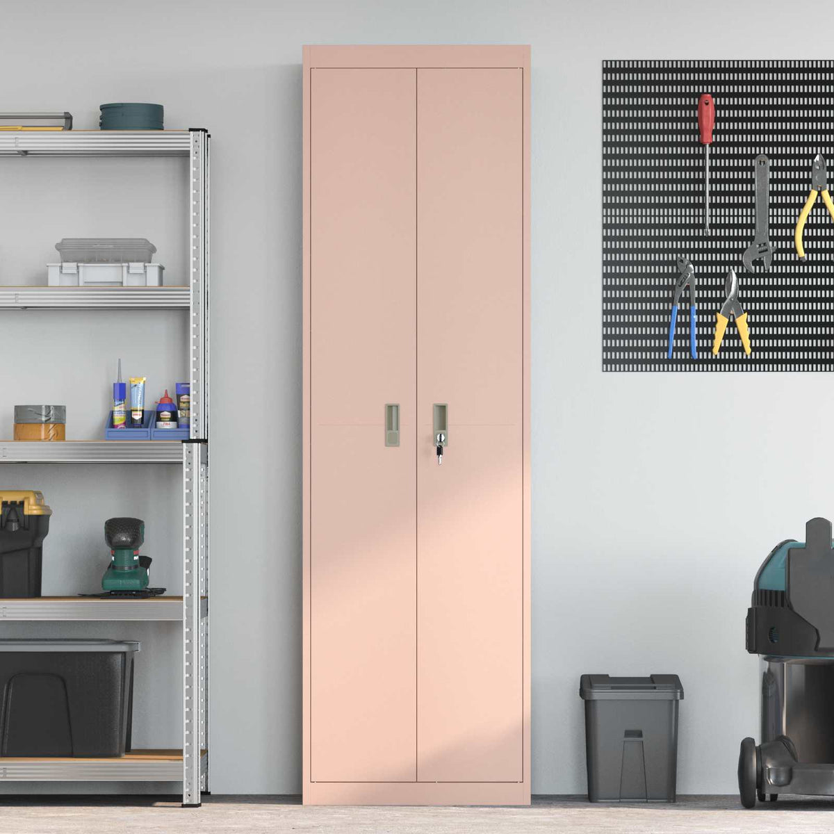 Storage Cabinet Pink 60 x 40 x200 cm Steel