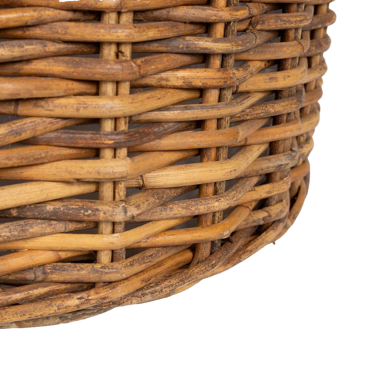 Planter Basket with Storage 2 pcs Natural Brown Kubu Rattan
