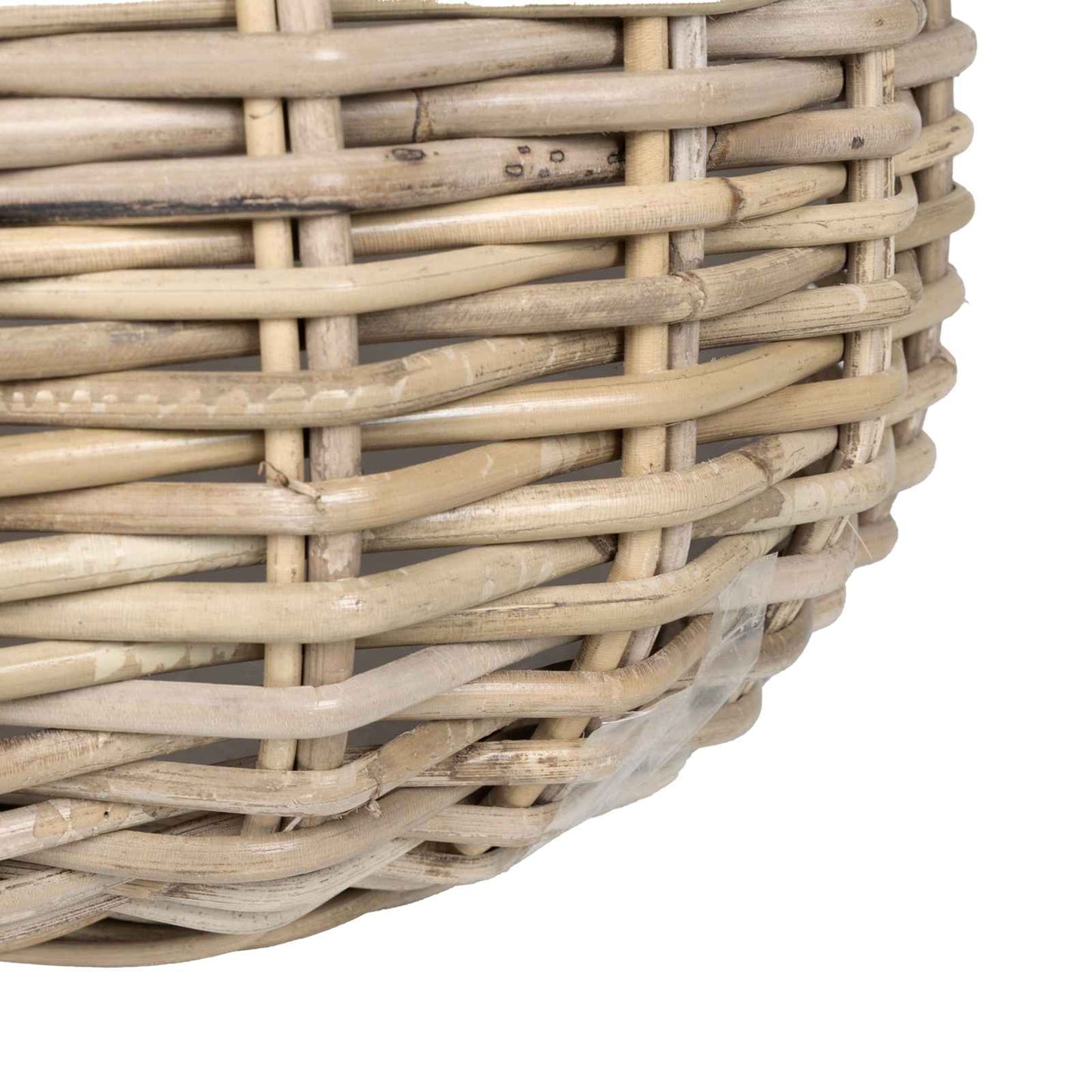 Planter Basket with Storage 2 pcs Natural Grey Kubu Rattan