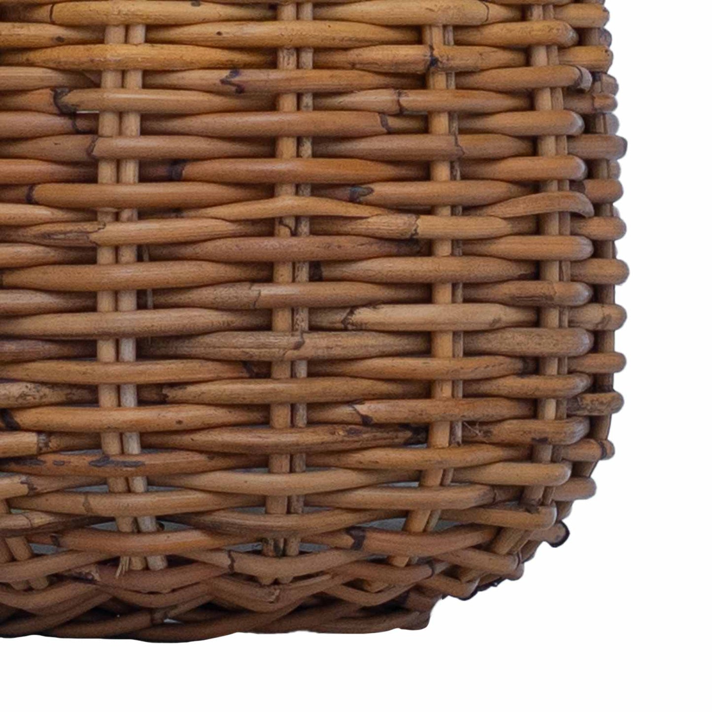 Planter Basket with Storage 2 pcs Brown Lacak Rattan