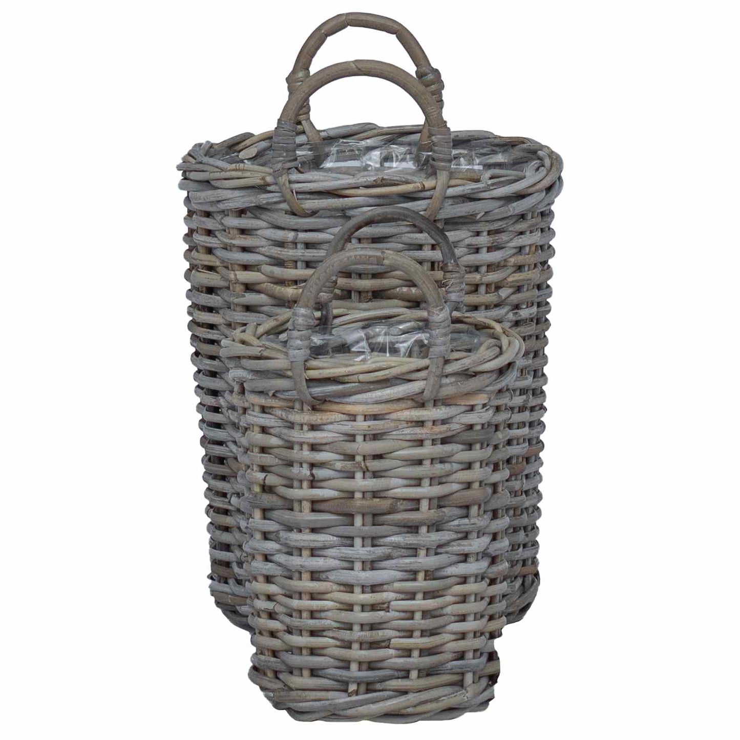 Planter Basket with Storage 2 pcs Grey